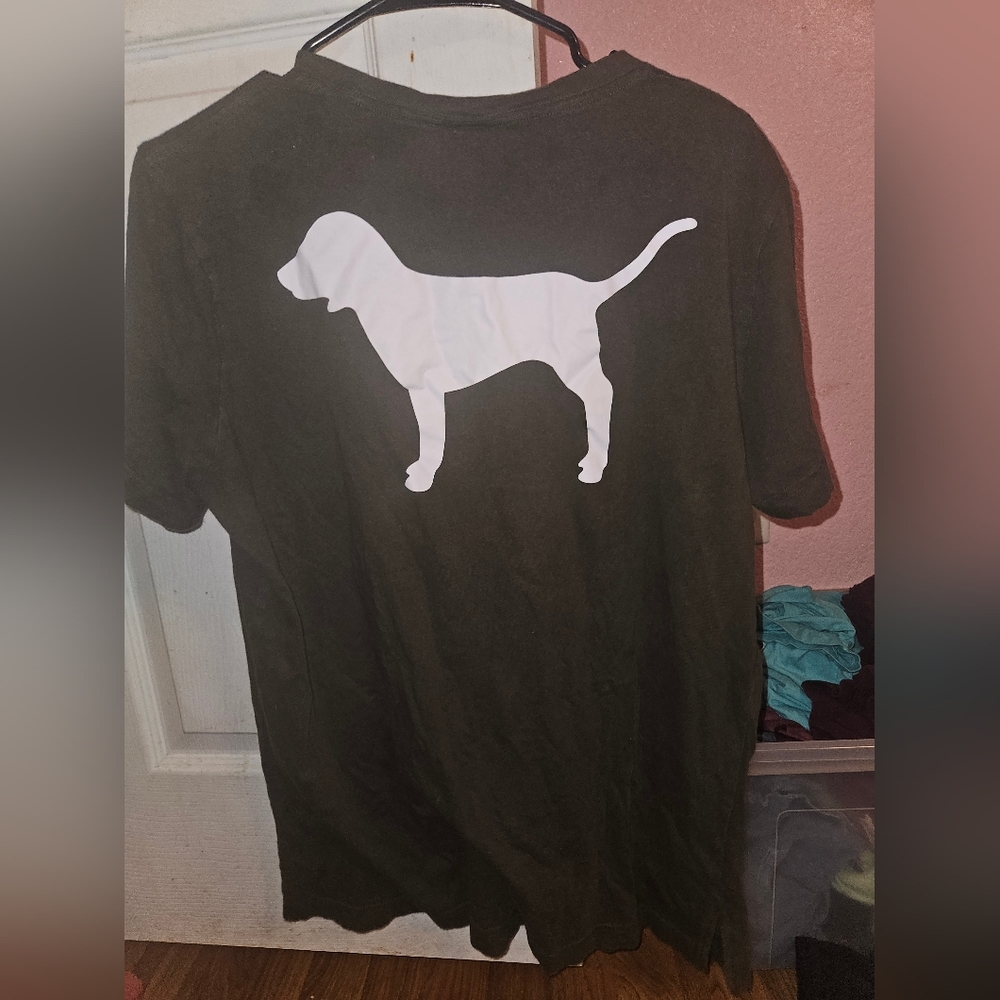 Camo green brand pink shirt